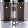 Wall Mounted Soap Dispenser Bathroom 2 Chambers, Shower Soap Dispenser 600ml Body Wash Dispenser Set, Shampoo and Conditioner Dispenser Hand Pump for Toilet Bathroom Kitchen Silver view 1