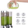 Wall Mounted Soap Dispenser Bathroom 2 Chambers, Shower Soap Dispenser 600ml Body Wash Dispenser Set, Shampoo and Conditioner Dispenser Hand Pump for Toilet Bathroom Kitchen Silver view 2