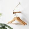 BOOMLATU Modern Brass & Wood Wall Mounted Drying Rack,Simple Space Saver Clothes Hanger for Living Balcony Bathroom Laundry Room (Beech) view 3
