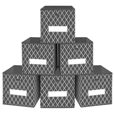 GUO FENG DIAO  Collapsible Storage Cubes Foldable Fabric Bins Multi-color Organizers Decorative Organizing Baskets for Shelves for Closet, Utility Room, Storage Room Set of 6 (six-piece set 13)