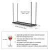 Black Wine Rack Ceiling Hanging Wine Bottle Holder, Wall-Mounted Wine Glass Cup Shelf for Kitchen Bar, Wine Storage Holder Adjustable Height (Size : 60x27x8cm) view 2