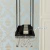 Black Wine Rack Ceiling Hanging Wine Bottle Holder, Wall-Mounted Wine Glass Cup Shelf for Kitchen Bar, Wine Storage Holder Adjustable Height (Size : 60x27x8cm) view 4
