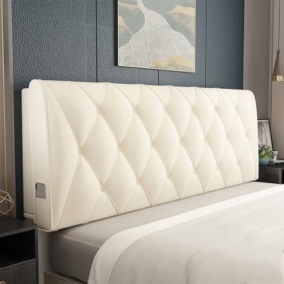 Rectangular Headboard Body Reading Pillow,Wedge Positioning Support Back Leather Removable Lumbar Bolster for Bedroom Day Bed Bunk Bed Decoration,B,No headboard 70.8"/180cm