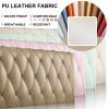 Rectangular Headboard Body Reading Pillow,Wedge Positioning Support Back Leather Removable Lumbar Bolster for Bedroom Day Bed Bunk Bed Decoration,B,No headboard 70.8"/180cm view 2