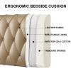 Rectangular Headboard Body Reading Pillow,Wedge Positioning Support Back Leather Removable Lumbar Bolster for Bedroom Day Bed Bunk Bed Decoration,B,No headboard 70.8"/180cm view 4