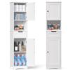 Gizoon 67" H Tall Bathroom Cabinet, Storage Cabinet with 2 Doors & Drawer, Narrow Bathroom Storage Cabinet Freestanding Adjustable Shelves for Home, Kitchen, Versatile, Anti-Tipping, White view 1