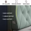 Solid Color Headboard Cushion Wall Pillow Tufted Buttons Design Reading Pillow Headboard Backrest Wedge Pillow Detachable Back Support Sofa Pillow,C,Wth headboard 78.7"/200cm view 4