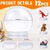 Mimorou 12 Pcs 3.9 Inch DIY Snow Globe Bulk Clear Water Globe with Screw Off Cap Plastic Empty Snow Craft for Home DIY Craft Wedding Decoration view 2