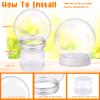 Mimorou 12 Pcs 3.9 Inch DIY Snow Globe Bulk Clear Water Globe with Screw Off Cap Plastic Empty Snow Craft for Home DIY Craft Wedding Decoration view 3