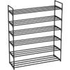 6 Tier 30 Pairs Shoe Rack Shoe Tower Shelf Storage Organizer Closet Metal Bench view 1