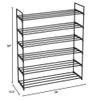 6 Tier 30 Pairs Shoe Rack Shoe Tower Shelf Storage Organizer Closet Metal Bench view 2