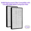 HOMFILBIT 2 Pack Replacement Filters Fit for COLZER KJ800, 3-In-1 Composite Filters (Pre-filter, Activated Carbon, True HEPA) view 2