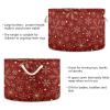 Bolaz Large Storage Basket Christmas Snowflakes on Dark Red Toy Storage Box Organizer Bins with Handles Laundry Hamper Basket for Home Decor view 3