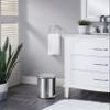 SunnyPoint 4.5 Liter(1.2 Gallon) Small Round Trash Can with Plastic Inner Bucket; Bathroom, Office, Kitchen and Bedroom Step On and Slow Close (S.N) view 3