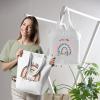 Sieral 10 Pcs Canvas Tote Bags,Rainbow view 2