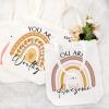Sieral 10 Pcs Canvas Tote Bags,Rainbow view 3