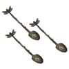BESTonZON Metal Dessert Spoon Soup Spoon 6pcs Dessert Spoons Metal Dessert Spoon Branches Designed Spoons Metal Meal Spoon Metal Branches Dragonfly Stirring Spoon Stainless Steel Cake Spoon view 1