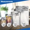 BELLE KR 100 Pcs Assorted Mylar Bags for Food Storage With Oxygen Absorber 500cc - Large Mylar bags 1 Gallon (10x14), 7x10 & 5x8, 4x6 with 1 Side Clear - (25 Pcs Each) with 100 Labels view 3