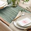 12 Pack Cheesecloth Table Runner,10ft Rustic Sheer Runner Gauze Boho Wedding Decor Romantic Table Runner for Wedding Bridal Shower Birthday Party view 4