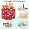 Bolaz Large Storage Basket Christmas Hohoho Snowflake Toy Storage Box Organizer Bins with Handles Laundry Hamper Basket for Home Decor view 4