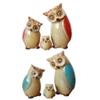 Yardwe 3pcs Ceramic Owls Figurines Owls Figurine Statue Family Animal Sculpture Decoraciones para Salas De Casa Porcelain Owls Ornament Miniture Decoration Ceramic Crafts Household Toy view 2