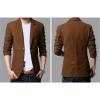 Men's 2 Buttons Casual Sport Coats Lightweight Single Breasted Slim Fit Suit Blazer Cotton Formal Dress Jackets (Brown,Large) view 4