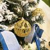 16 Golden Christmas Balls - 2.36" Gold Glitter Tree Ornament Set (16 pcs) view 3