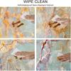 GBYAGCS Marble Elastic Edge Fitted Tablecloth, Marble Texture, Suitable for Camping Party and Picnic, Fit for 30"x 72" Rectangle Table view 3