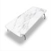 GBYAGCS Marble Elastic Edge Fitted Tablecloth, Marble Texture, Suitable for Camping Party and Picnic, Fit for 24"x 48" Rectangle Table view 1