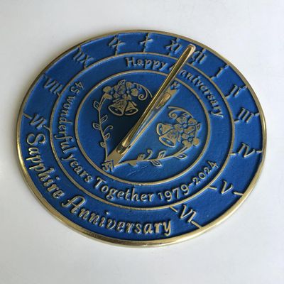 ARTIZANSTORE 45th Sapphire 1979 in 2024 Wedding Solid Brass Anniversary Sundial Gift Idea is A Great Present for Him, Her, Parents, Grandparents Or Couple for 45 Years