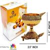 SATVIK 20 Pc. Kuber Turtle Diya for Diwali Decoration Handmade Oil Lamp with Golden Virgin Brass Metal Diwali Diya Vilakku for Puja Pooja Traditional Indian Deepawali Items view 2