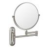 Beauty Mirror,10X Hotel Bathroom Wall Mounted Makeup Mirror, 8 Inch Extendable Mirror Foldable Telescopic Magnifying Double-Sided Shaving Mirror for Bathroom Vanity Brushed Nickel 8 inches 5X view 1