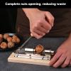 Manual Nutcracker Tool with Wood Base Handle, Heavy Duty Desktop Pecan Crackers Walnut Cracker Walnut Plier Opener Tool for Nuts view 2