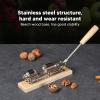 Manual Nutcracker Tool with Wood Base Handle, Heavy Duty Desktop Pecan Crackers Walnut Cracker Walnut Plier Opener Tool for Nuts view 3