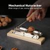 Manual Nutcracker Tool with Wood Base Handle, Heavy Duty Desktop Pecan Crackers Walnut Cracker Walnut Plier Opener Tool for Nuts view 4
