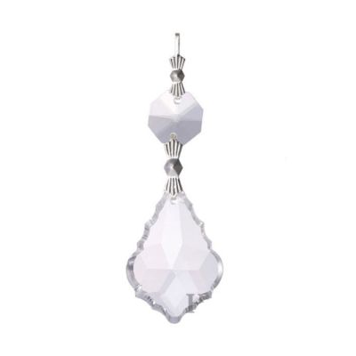 10pcs 50mm Crystal Chandelier Parts Maple Leaf Prism Suncatchers for Wedding Window Curtain Decoration