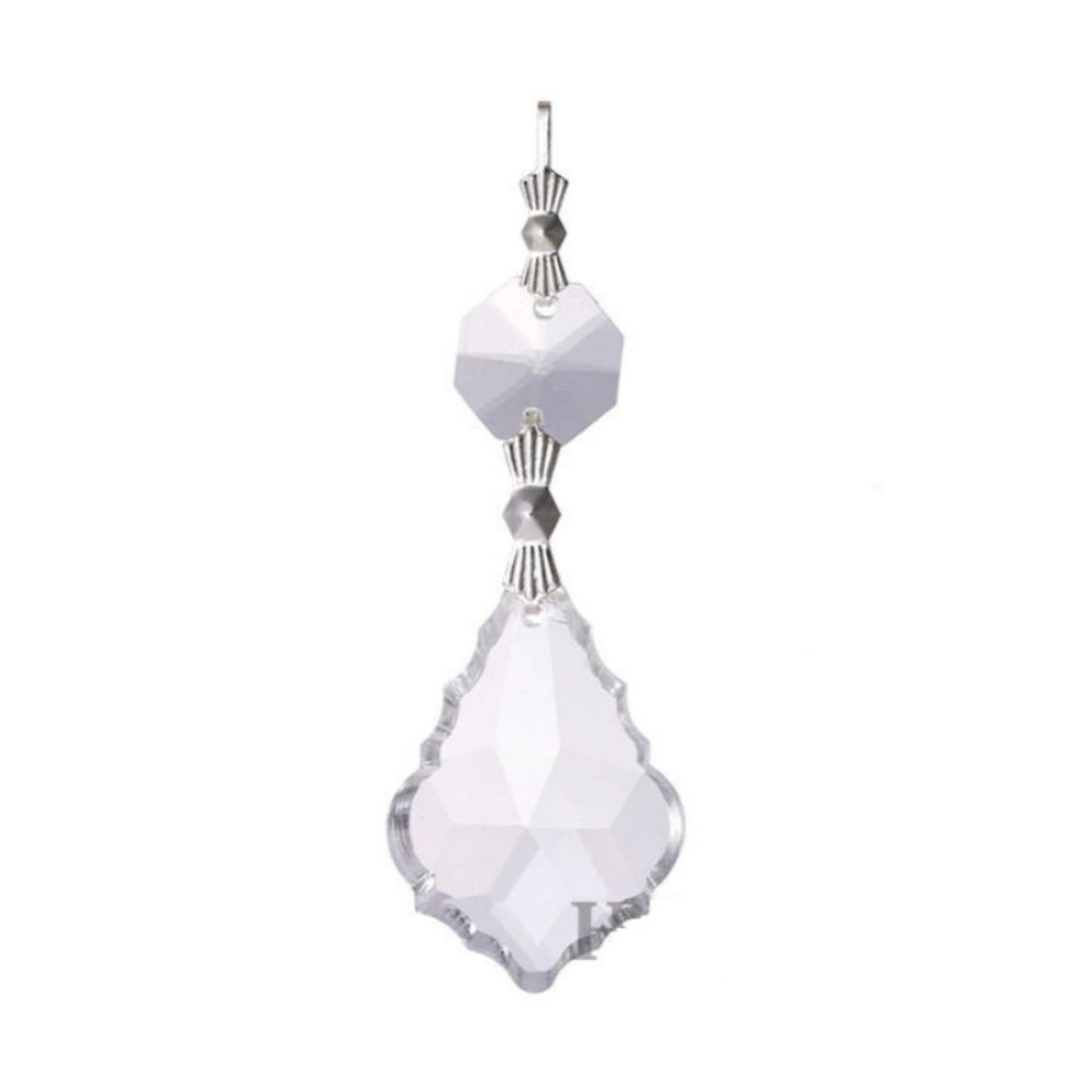 10pcs 50mm Crystal Chandelier Parts Maple Leaf Prism Suncatchers for Wedding Window Curtain Decoration