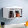 ACGrade Wall-Mounted Spice Box, 3-Tier ABS+PP+PS Spice Rack, 7.2/10.15 inch Long, White, Space Saving, 300ml Capacity Each, Kitchen view 1