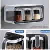 ACGrade Wall-Mounted Spice Box, 3-Tier ABS+PP+PS Spice Rack, 7.2/10.15 inch Long, White, Space Saving, 300ml Capacity Each, Kitchen view 4