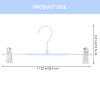 10Pcs Clothes Hangers with Clips Stainless Steel Pants Hanger Skirt Hanger Anti- Skid Clip Hangers Closet Organizer (Blue) view 2