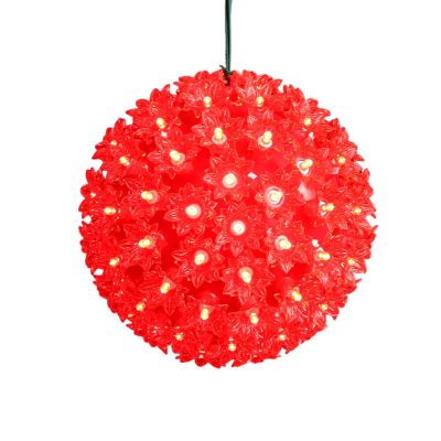 LUCKY SHINE 7.5" Starlight Sphere Lights with 100 Count Red LED Lights, UL Listed and Commercial Grade, for Indoor and Outdoor Christmas Trees, Proches, Patio.