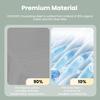 GLUYOHEY Grounding Fitted Sheets, King Size, 90% Organic Cotton + 10% Pure Silver Fiber, Earthing Bed Sheet with Connect Cord, Conductive Grounding Sheet for Better Sleep, Gray view 2