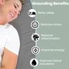 GLUYOHEY Grounding Fitted Sheets, King Size, 90% Organic Cotton + 10% Pure Silver Fiber, Earthing Bed Sheet with Connect Cord, Conductive Grounding Sheet for Better Sleep, Gray view 3