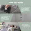 GLUYOHEY Grounding Fitted Sheets, King Size, 90% Organic Cotton + 10% Pure Silver Fiber, Earthing Bed Sheet with Connect Cord, Conductive Grounding Sheet for Better Sleep, Gray view 4