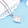 SHEIL Engraved Dad No Longer by My Side But Forever in My Heart Stainless Steel Cremation Neckklace Urns for Ashes,2 view 2