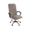 Velvet Plush Ergonomic Comfortable Office Chair Cover - Cat Proof Stretchable Protector for Mesh Office Desk Chair with Wheels and Armrest - Comfy Executive Office Chair for Adults, Khaki, XL view 1