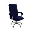 Velvet Plush Stretchable Office Computer Chair Cover - Cat Proof Protector for Ergonomic Office Desk Chair with Wheels and Armrest, Fits High Back Wide Mesh Executive Chairs, Navy Blue, XL view 1