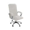 Velvet Plush Mesh Office Chair Cover - Cat Proof Stretchable Protector for Ergonomic Computer Desk Chair with Wheels Armrests, Comfy Executive Chair Cover for Home Office, Easy Install, White, XL view 1
