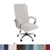 Velvet Plush Mesh Office Chair Cover - Cat Proof Stretchable Protector for Ergonomic Computer Desk Chair with Wheels Armrests, Comfy Executive Chair Cover for Home Office, Easy Install, White, XL view 2