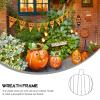 Hanging Decor DIY Frame Metal Floral Wreath Frame Festival DIY Wreath Supply Pumpkin Shaped Wire Accessory Making Accessory Floral Iron view 4